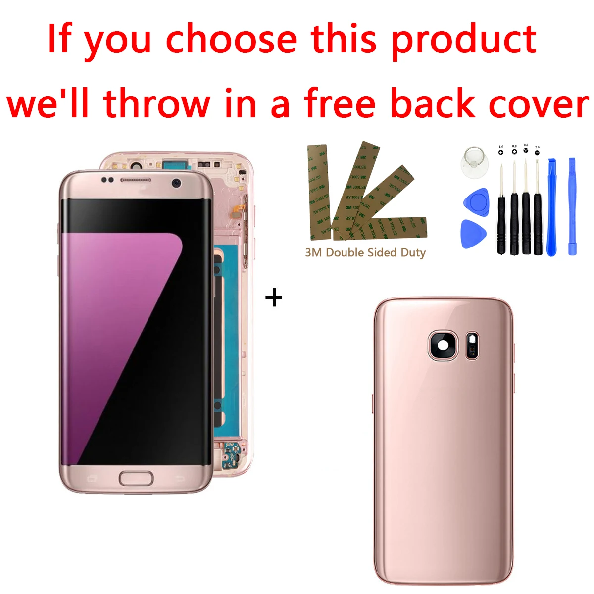 +++5.5\'\' Super Amoled LCD With Burn Shadow For Samsung Galaxy S7 edge LCD G935 G935F Touch Screen Digitizer Assembly Replacement