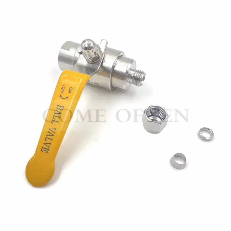 304 Stainless Steel QGQY1-64P High Pressure Internal Thread Ferrule  Air Source Ball Valve Instrument Valve Pneumatic Line