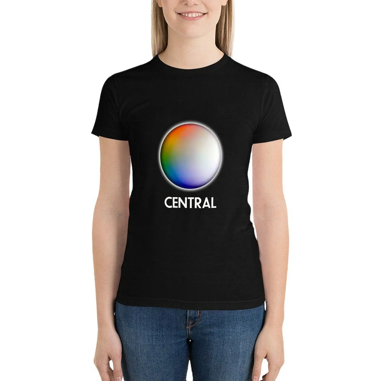 Central Television T-Shirt Aesthetic clothing oversized summer tops hippie clothes plain t shirts for Women