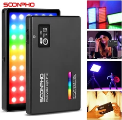 Soonpho-ポータブルLEDビデオライト、p10、rgb、プロフェッショナル、CR97、写真スタジオ照明、bi色、フォトスタジオ、2500k-8500k