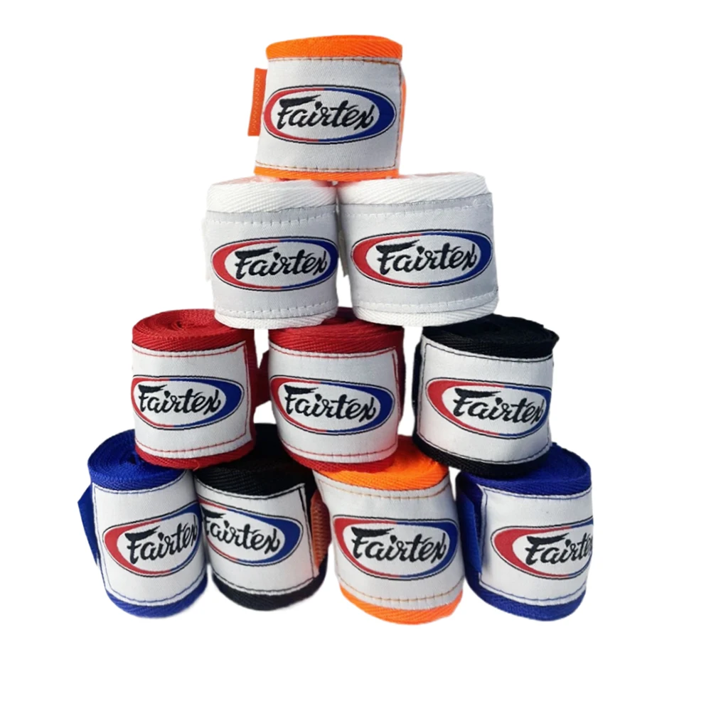 2PCS Vendas de boxeo de algodón de 1.75M/3M de alta elasticidad, vendas deportivas para Sanda y Muay Thai, protector de muñeca para boxeo