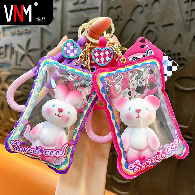 

Cute Fashion Rabbit Bear Inflatable Bag Keychain Bag Pendant Car