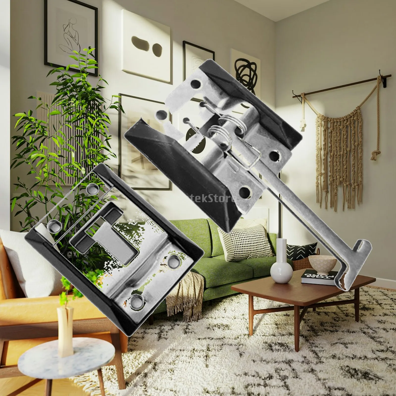

Stainless Steel Entry Door Latch Holder T Shape Trailer Lock Replacement for RV Camper Hauler Truck