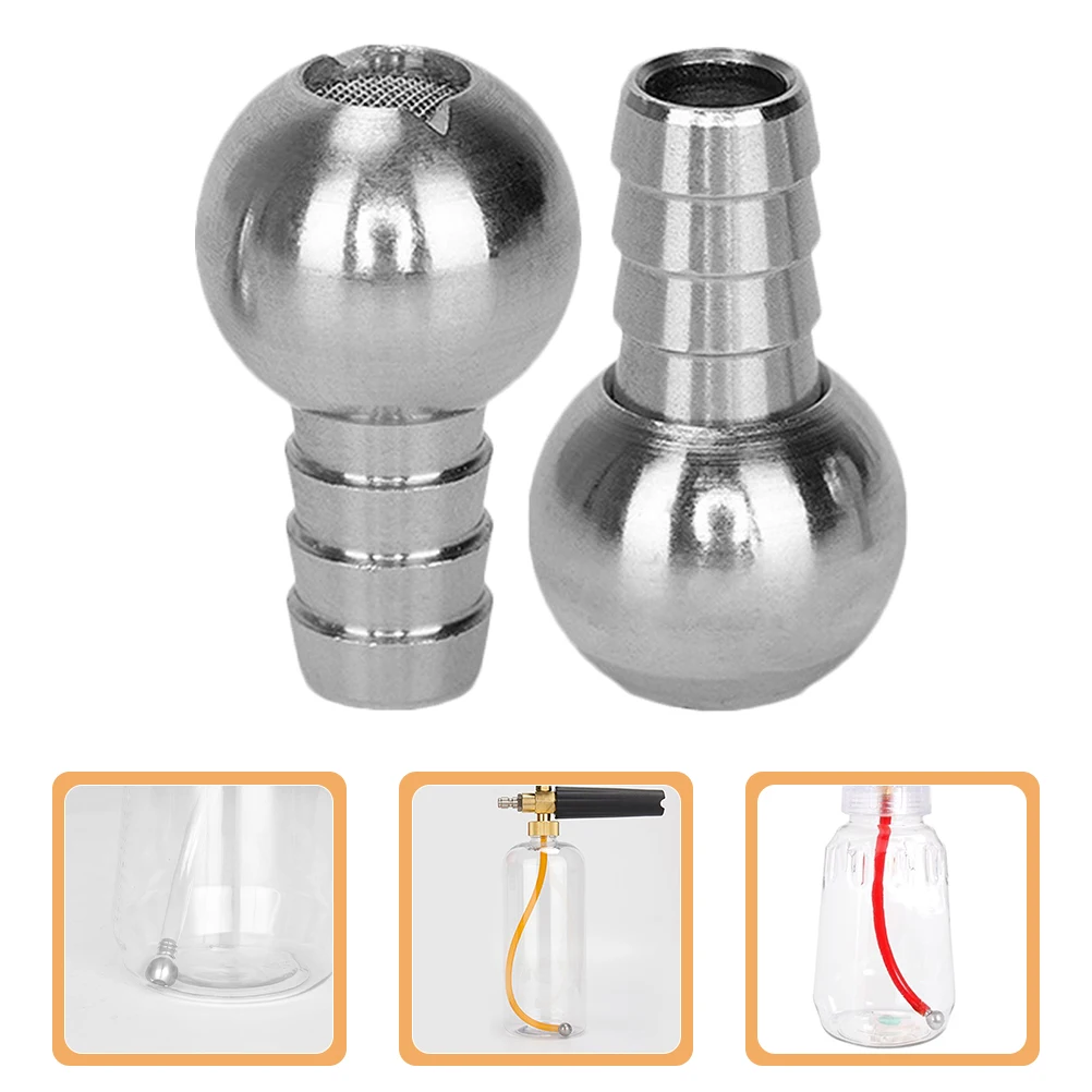 

2 Pcs Foam Pot Filter Car Detailing Sprayer Accessories Silver Stainless Steel Blaster