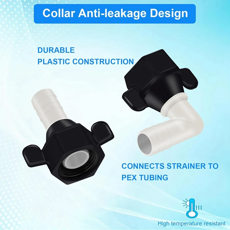 AB15-4Pack 1/2 Inch X 14 NPT X 1/2 Inch Barb Elbow And Straight Swivel Adapter RV Water Pump , Female Threaded Pex Fittings