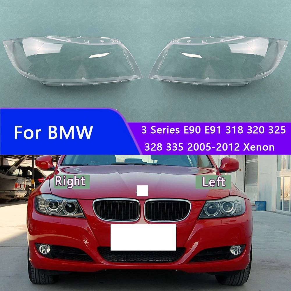 

For BMW 3 Series E90 E91 318 320 325 328 335 2005-2012 Xenon Car Headlight Headlamp Clear Lens Auto Shell Cover