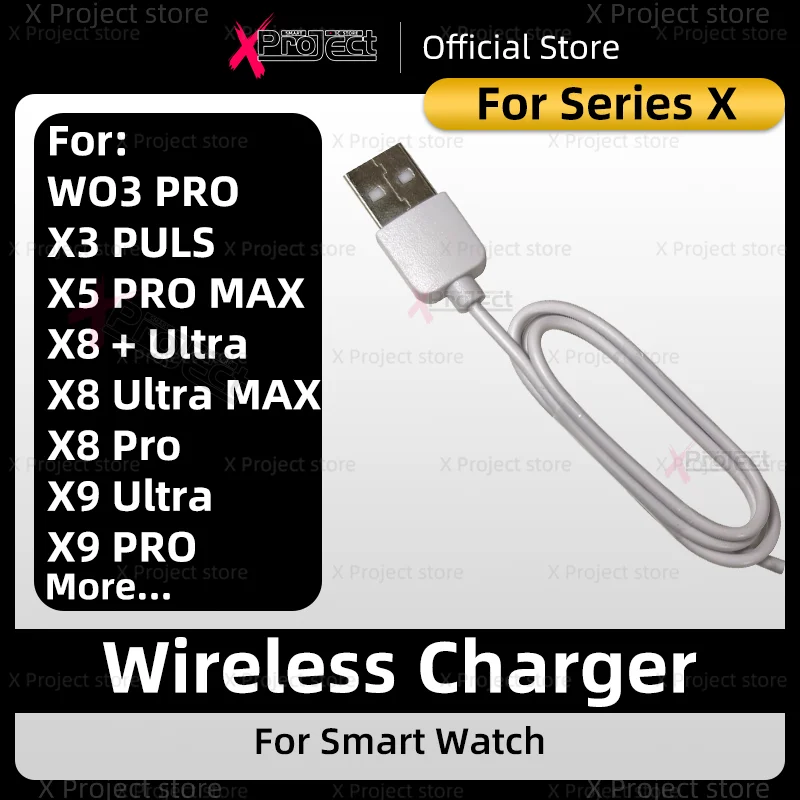 الأصلي شاحن لاسلكي ل ساعة ذكية WO3 برو X1 X2 X3 X4 X5 برو ماكس X8 الترا X9 برو ماكس Smartwatch اللاسلكية شحن كابل