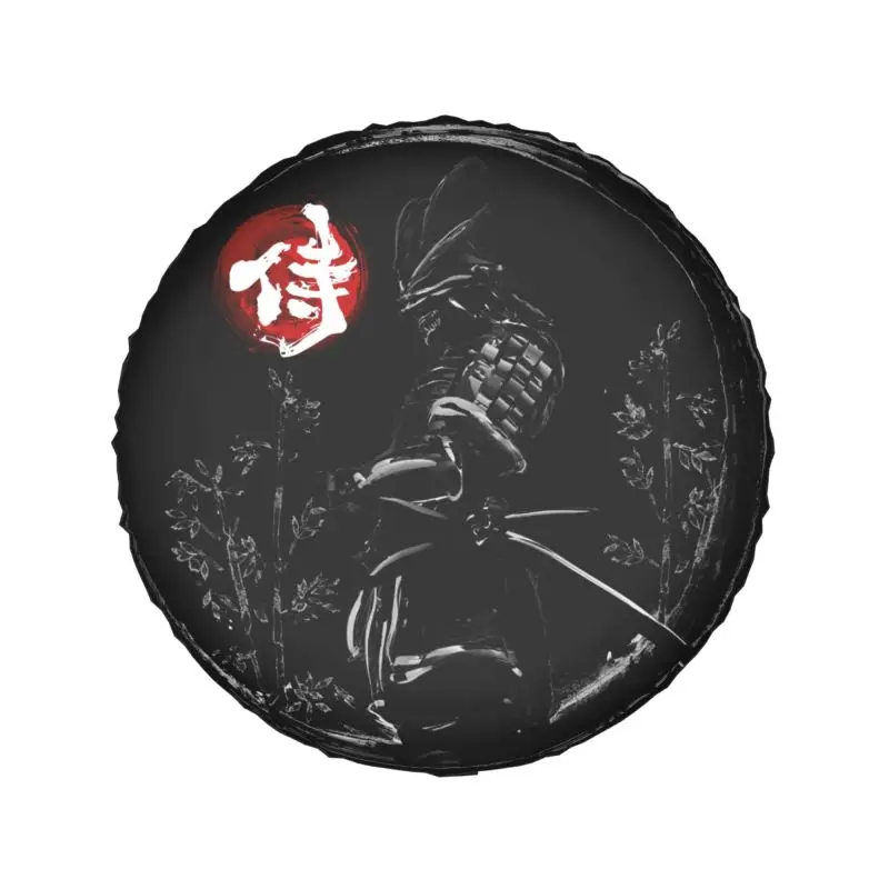 Japanese Samurai Warrior Spare Tire Cover for Toyota RAV4 Prado Katana Bushido 4WD 4x4 RV Wheel Protectors 14