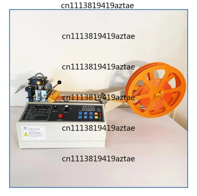 Automatic Tape Cable Strapping Ribbon Webbing Thin Satin Zipper Bevel Ladder-shaped Cutting Punching Machine