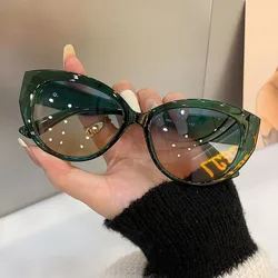 Vintage Cat Eye Sunglasses Women 2023 Fashion Trending Love Heart Luxury Brand Designer Sun Glasses Sexy Ladies Shades UV400