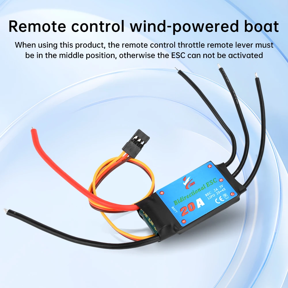 20A/30A/40A/50A Bi-directional Brushless ESC 5V UBEC Output for Remote Control Ship Brushless Motor Controller