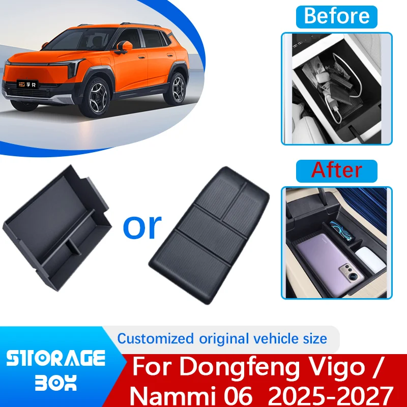 Car Storage Box For Dongfeng Vigo Nammi 06 Evolute i-JOY 2025 2026 2027 Auto Center Console Armrest Box Interior Storag Bodykits