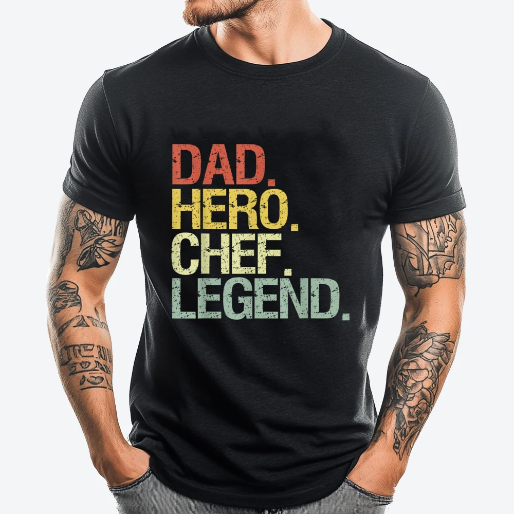 

Funny Chef Legend Dad Vintage T Shirts SOFT Streetwear Men Classic Mens Korean Fashion Sale Halloween