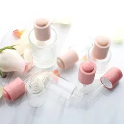 2Pcs Glass Dropper Bottles 15ml Pink Marble Pattern Romantic & Minimalist Style Essential Oils Refillable Empty Cosmetic Bottles