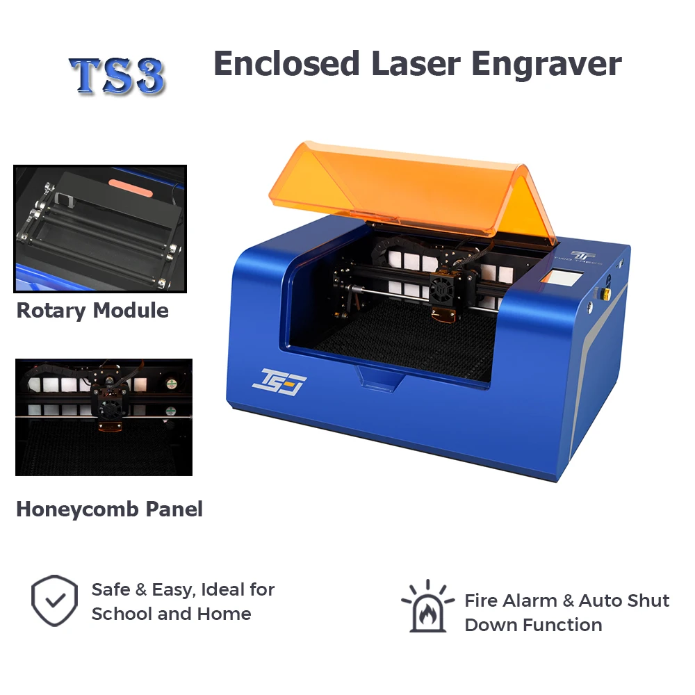 

Twotrees Enclosed Laser Engraver TS3 40/80W Laser Engraving Cutting Machine Closed Carbon Dioxide Laser Tube DIY High Precision