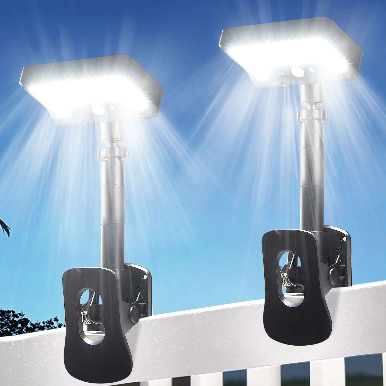 

Clip On Solar Light Outdoor Motion Sensor 92 LED 600LM Solar Fence Light Waterproof Security Lighting for Fence Deck Gutter Lamp