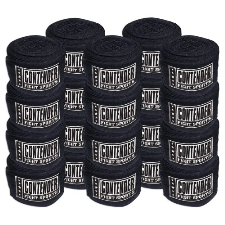 

Mexican Style Boxing Hand Wraps 10 Pairs Pack Cotton Black for Training and Sparring Durable Support and Sweat Absorption