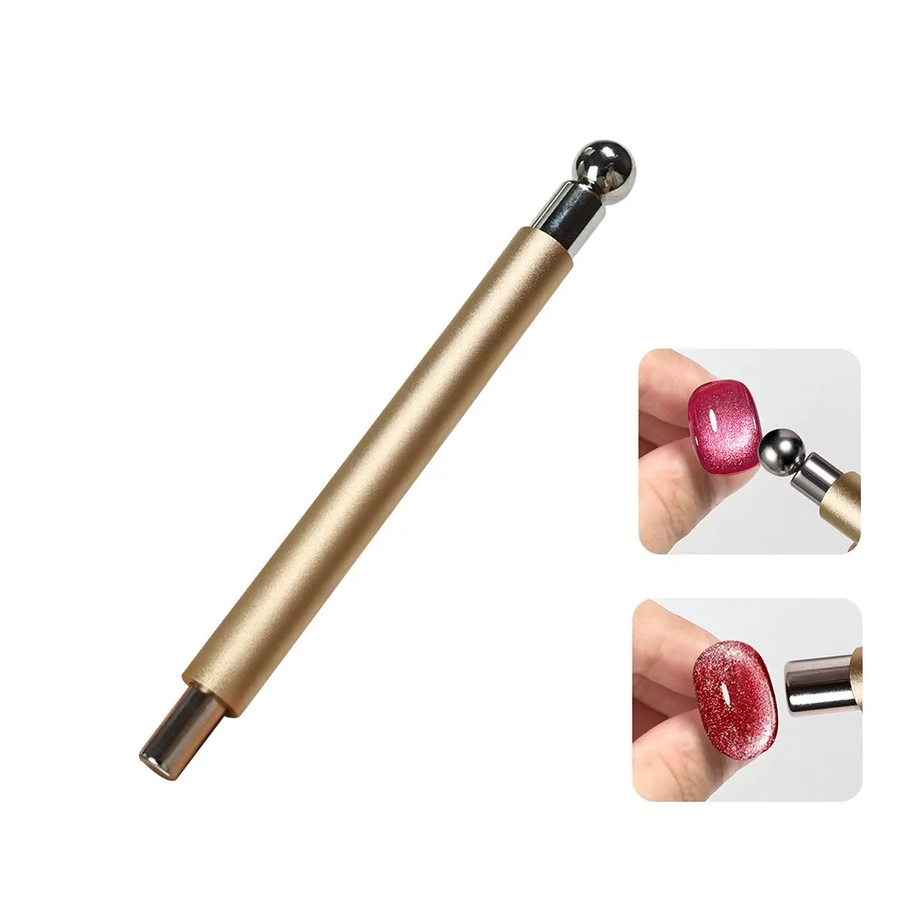 Magnetic Suction Nail Magnetic Stick Convenient Double Headed Cat Eye Nail Glue Magnetic Iron Rod Dual-purpose Thickened
