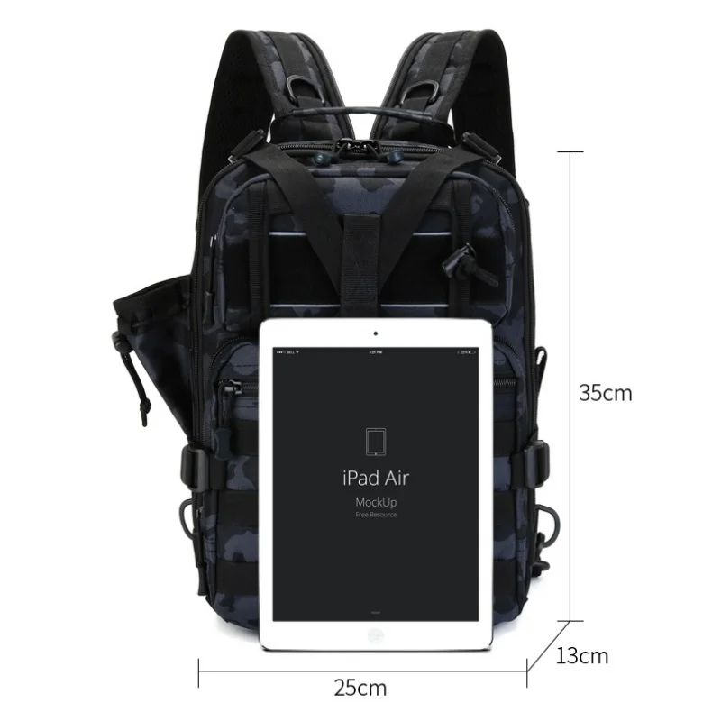 Multifunctional Tactical Fishing Backpack Luya Bag Multifunctional Fishing Bag Sports Outdoor Large Chest Bag Single Bags