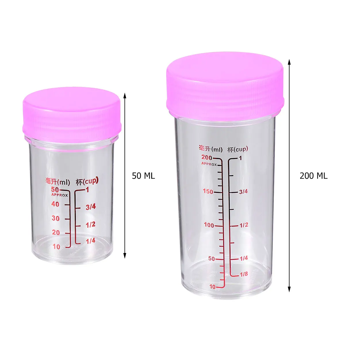 

2 Pcs Beaker Measuring Cup Graduated Scales Red Testing Scales Measuring Cups Lab Handmade Kitchen PP Reusable