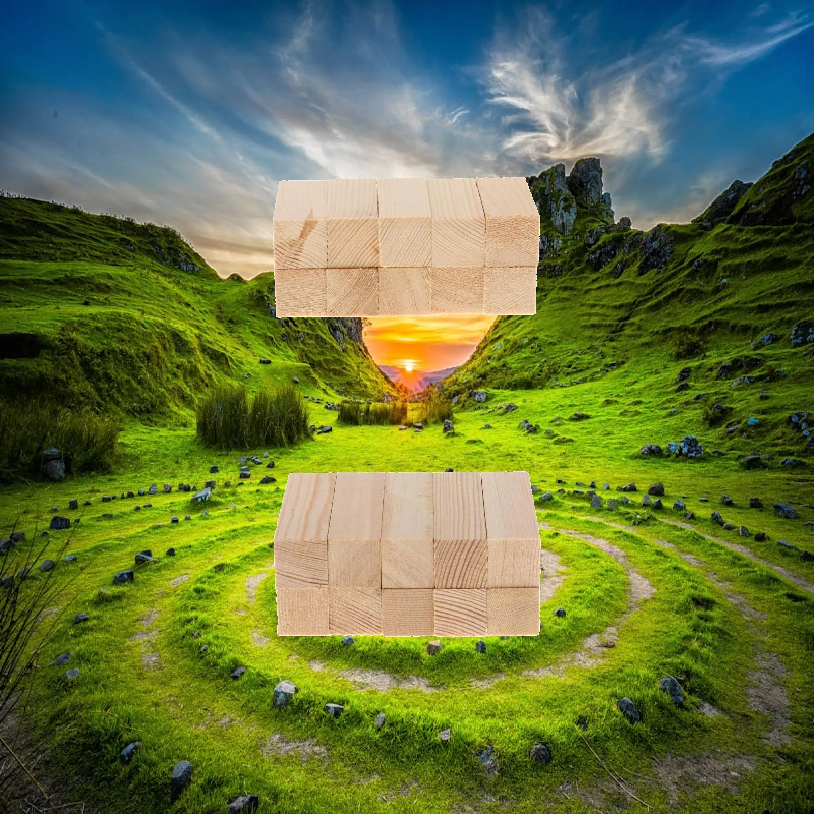 Unpainted Balsa Wood Blocks Versatile Craft Modeling Kit Rectangle Wooden Shapes for Kids and Adults