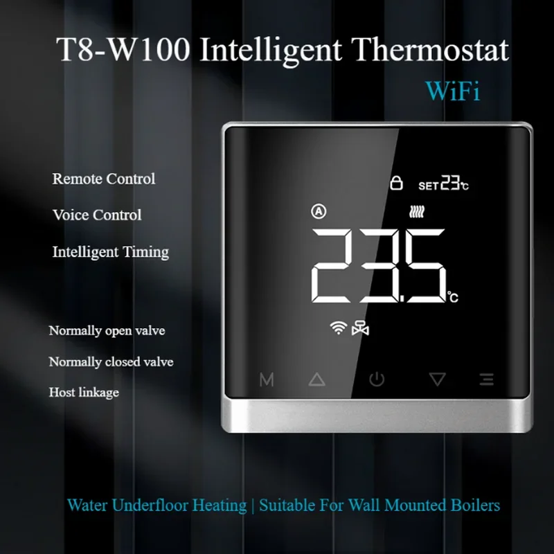 Pengatur suhu, WiFi, termostat cerdas tampilan LCD layar sentuh untuk pemanas lantai, ketel Gas air heating,thermostat floor,wireless,temperature controller,room.radiator,underfloor,termostato,thermostaat,smart,termost