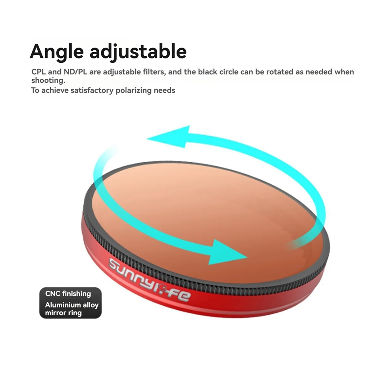 A99X  Lens Filter for Action 5 Pro/4/3 ND/ Light Reducing Polarising Filter Camera Accessories ND16/