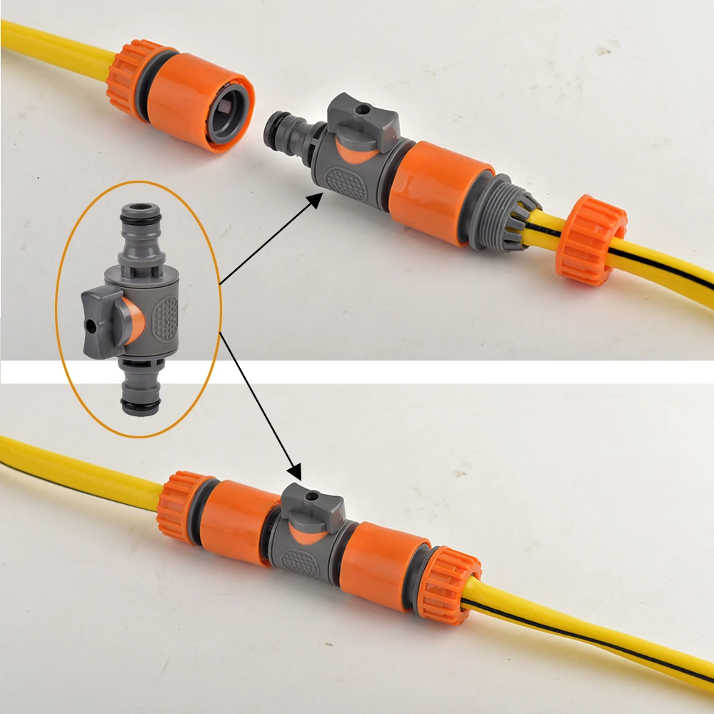 Szybkozłącze węża ogrodowego 1/2 3/4 1 cal łącznik rurowy zatrzymujący złącze wody 16/20/32mm naprawa złącza adapter pistoletu do podlewania