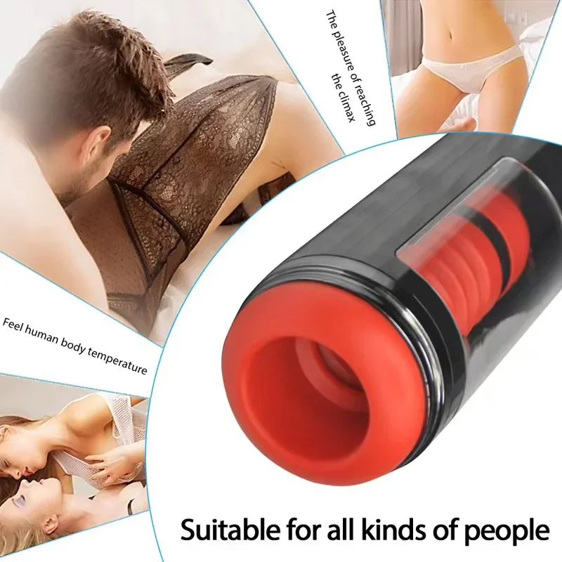 Vibromasseur rétractable automatique pour hommes, tasse de mastjaune, pipe sous vide, vibrateur de léchage de langue, vagin de simulation, jouets sexuels