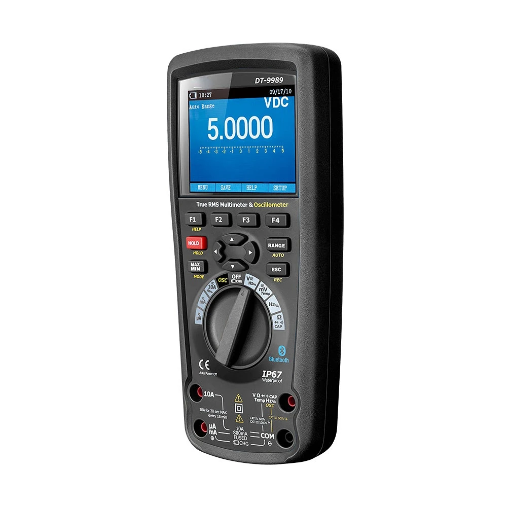 

DECCA DC-DT-9989 Professional True RMS Industrial digital Oscilloscope Multimeter Portable with TFT color LCD display