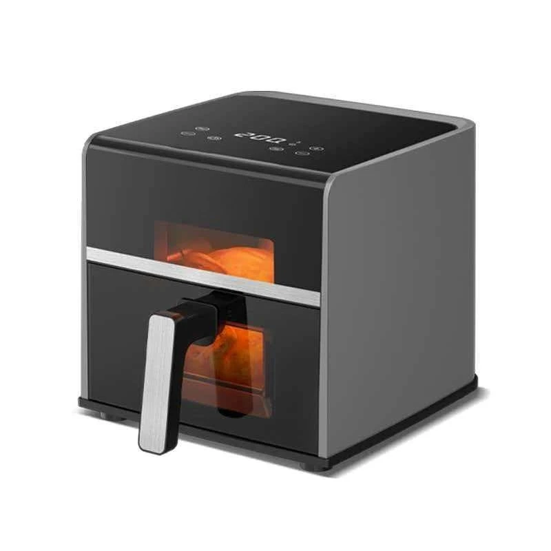 6L Large Capacity Visible Air Fryer Household Multifunctional Electric Oven White Cooking Machine For Chips Baking  Preparation view 3