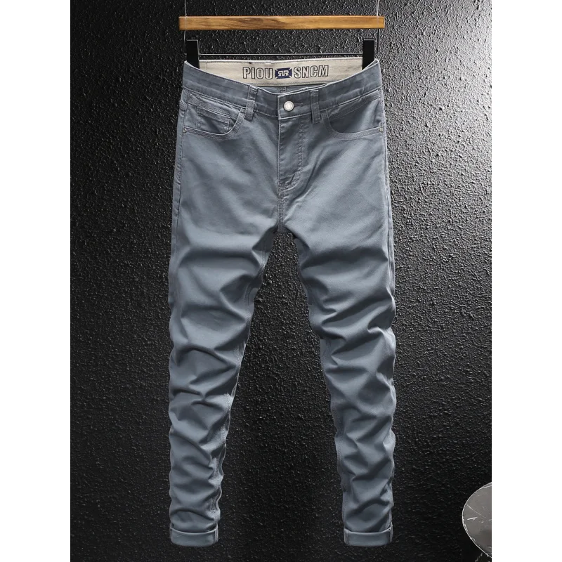 

luxury Summer New Youth Trendy Vintage Casual Men High-End Stylish Workwear Korean Version Stretch Pants