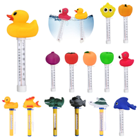 Cartoon Pattern Pool Water Temperature Meter Accurate Portable Swimming Pool Thermometer Tool for Hot Tub Spa Bathtub Fish Ponds