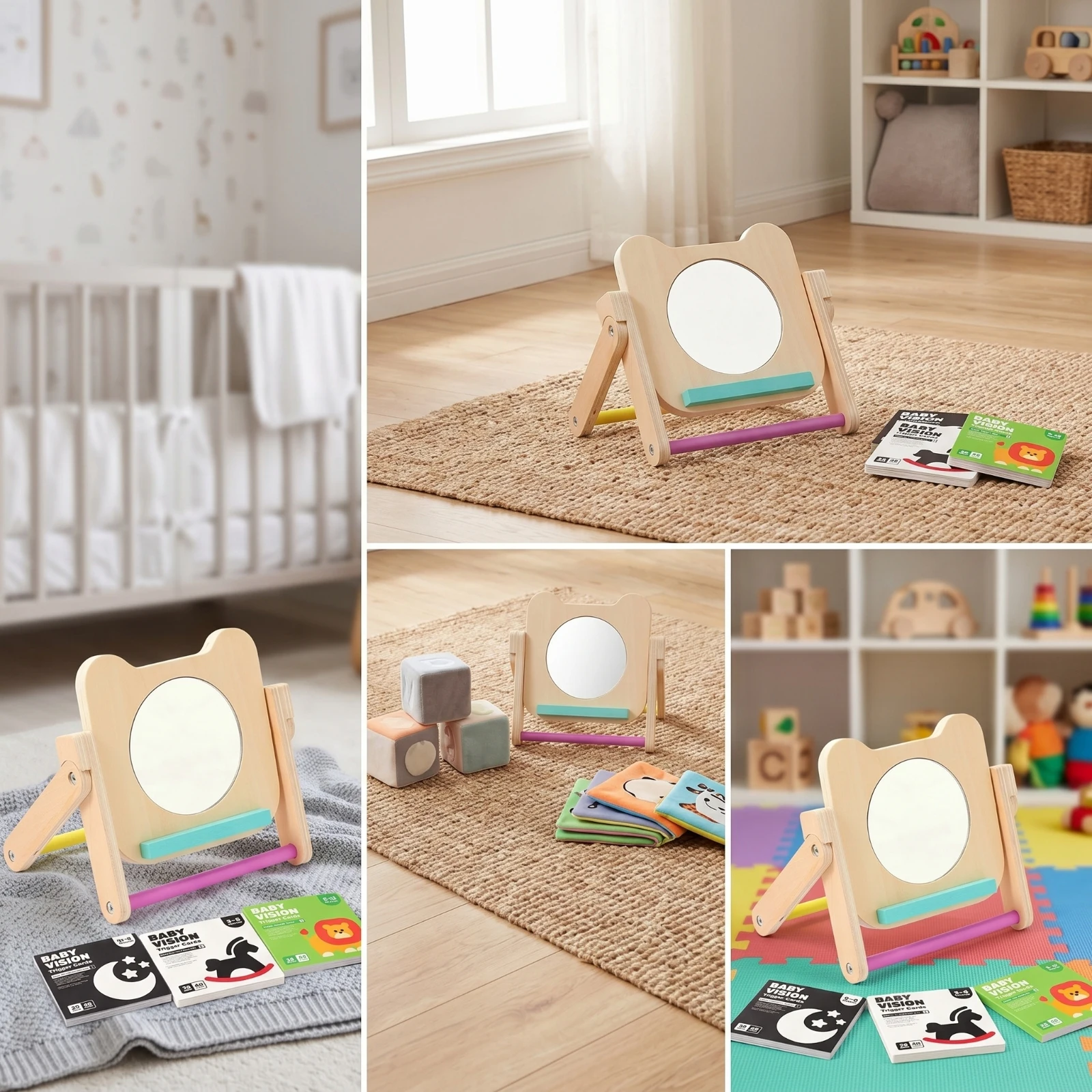 Wooden Mirror with Cards Educa - Baby Nursery Mirror review and price