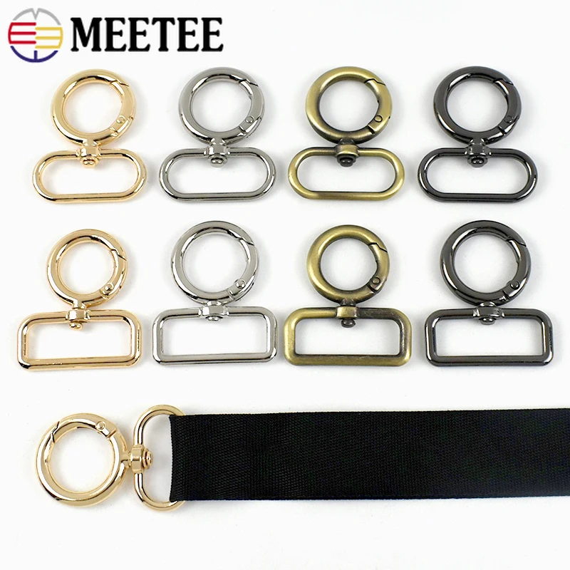 

10/20Pcs Meetee 19-38mm Metal Buckles Swivel Lobster Buckle for Keychain Carabiner Clip Bag Strap Snap Hook Hardware Accessories