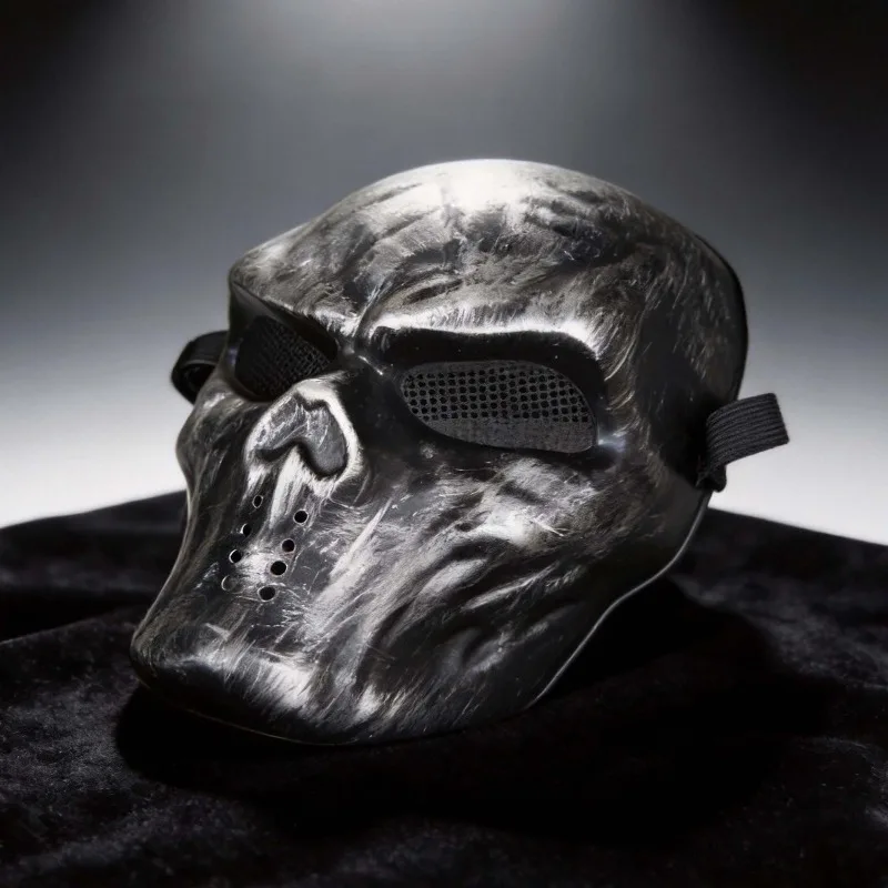 Skull Warrior Mask PVC Cool Camouflage Party Cosplay Costume Props Gift for Boyfriend Mens Horror Game Party Decor Cycling Mask