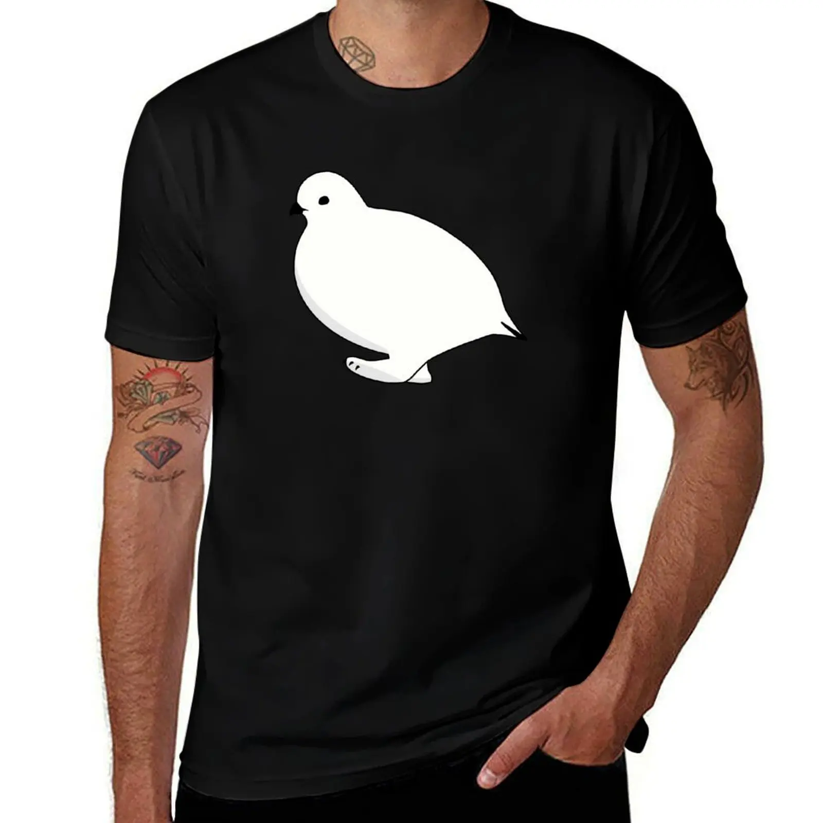 

Ptarmigan Arctic February Prompt List 2021 QuirkyDolphin T-Shirt man t shirt summer man t shirt graphic T-shirt