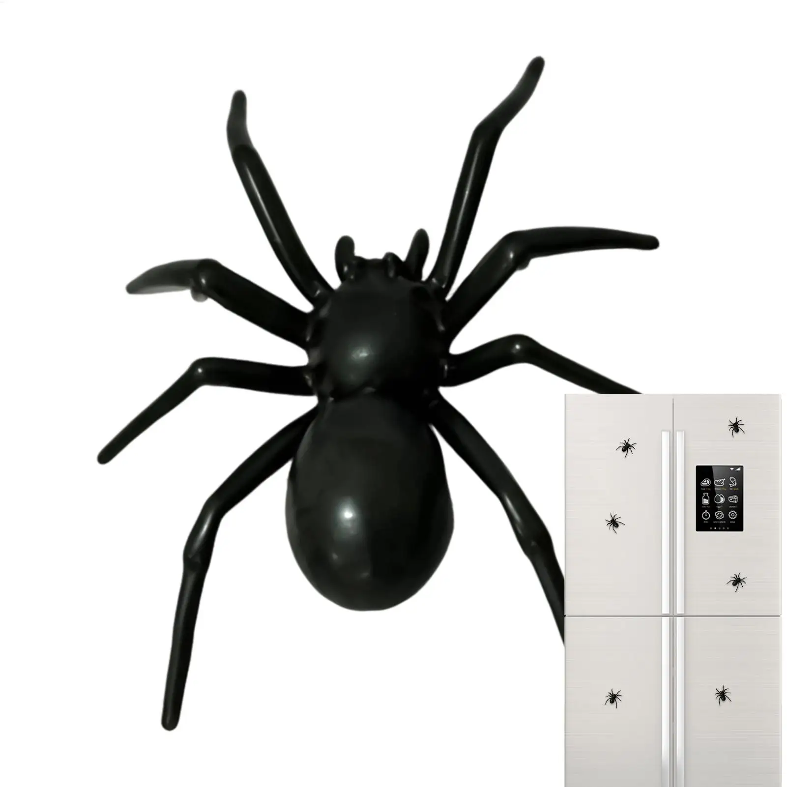 Realistic Spider Fridge Magnets Halloween Scary Prank Decor Kitchen Refrigerator Whiteboard Magnetic Stickers Party Trick Props