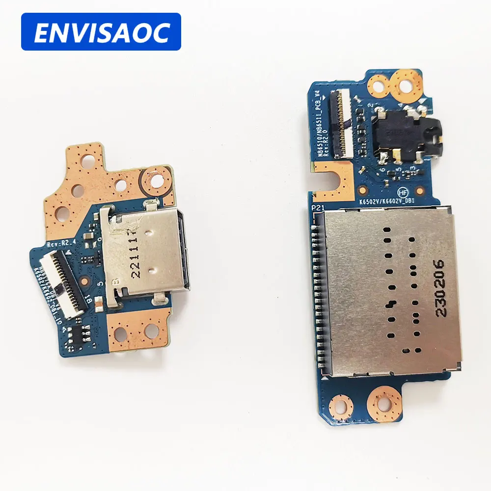 OEM For ASUS Vivobook Pro 15 OLED K6502 K6502Z K6502ZC K6502V K6502H K6502HC Laptop USB 3.5mm Audio Headphone Jack Port Board