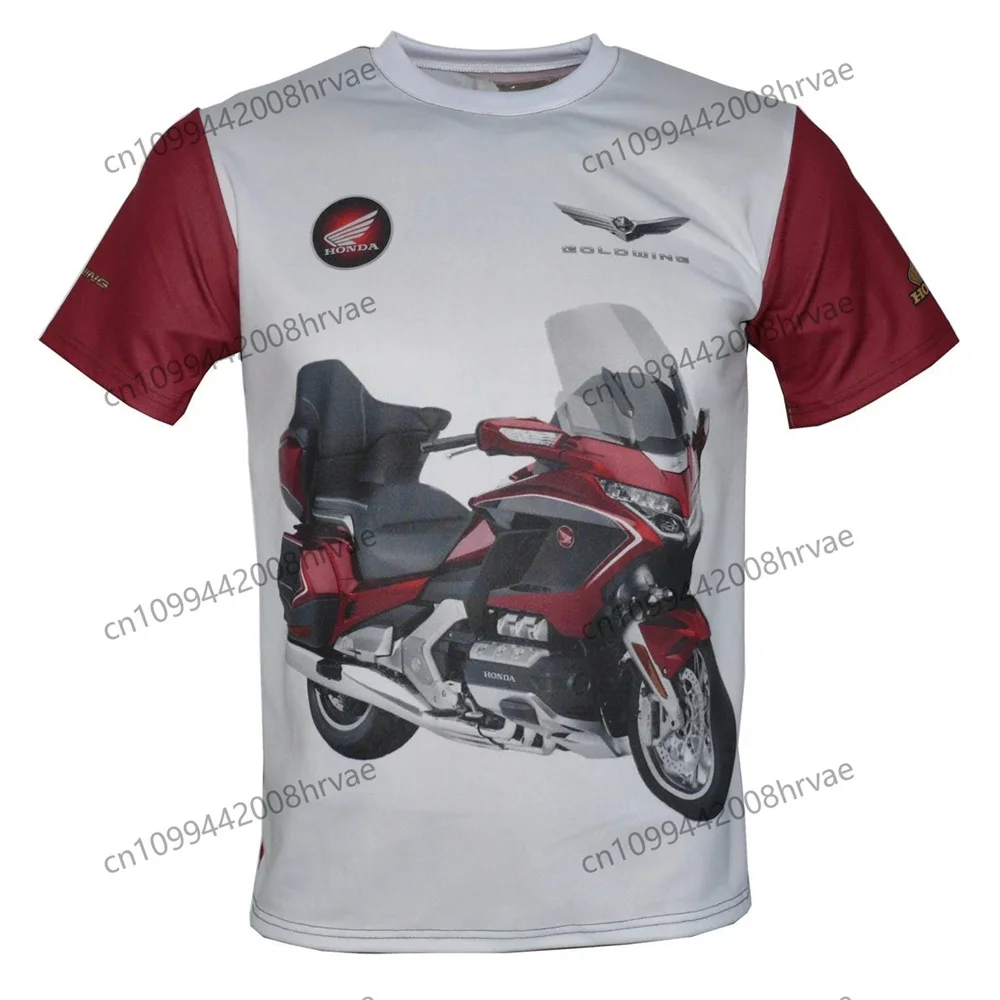 

Honda Gold Wing Racing Team T-shirt for motorcycle enthusiasts, breathable and sweat-wicking, summer cycling wear, men's tops