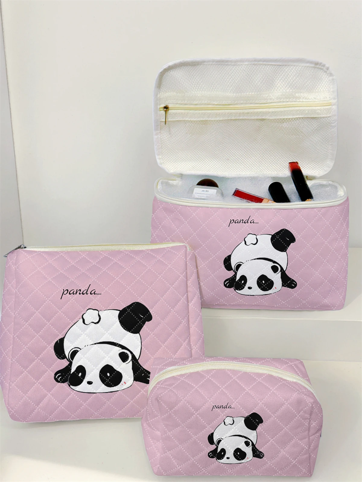 

1 Set Portable Makeup Bag, Large Capacity Design, Easily Accommodate Your Cosmetics, Lightweight And Portable For Storing Cosmet