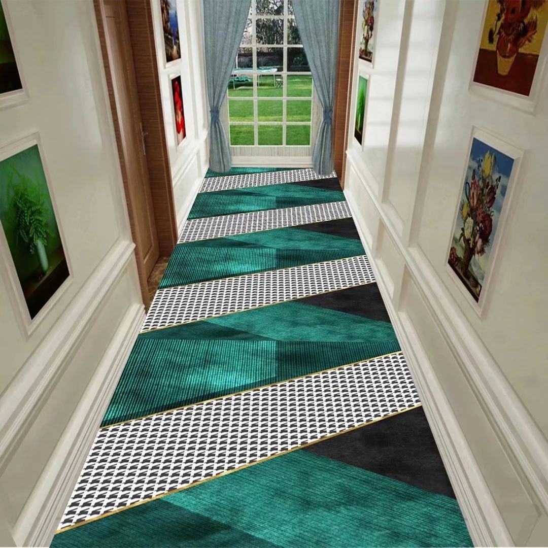 Modern Runner Long Corridor Carpets for Hallway Decoration Home Floor Mats Luxury Lobby Aisle Entryway Decor Area Rug Washable