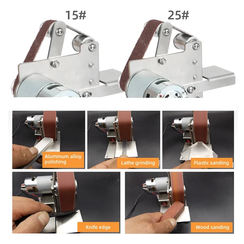 110V/220V Mini Belt Grinding Machine Tool Sharpening Machine Sanding Grinding Electric Sander Home Diy Polisher Machine