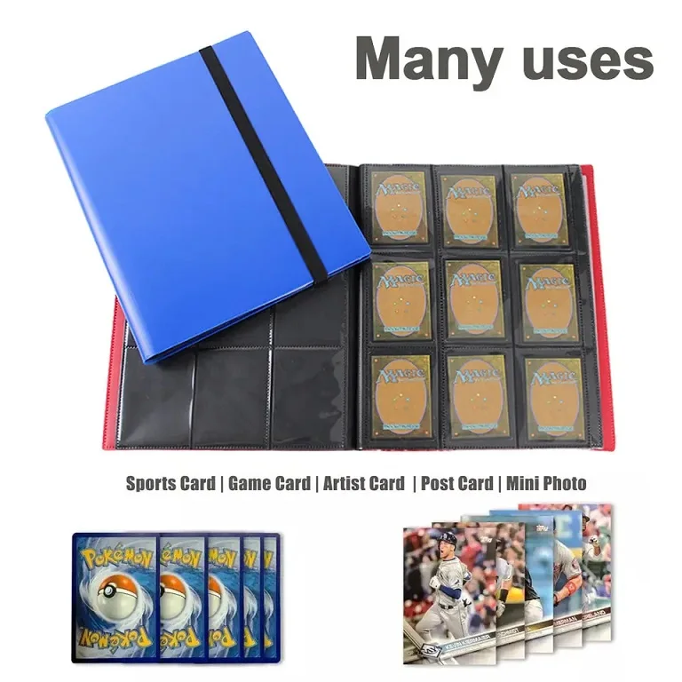 Trading Card Collector Holder 9-Pocket 360 Cards Binder Portable Storage Case Suitable for Pokemo n Cards