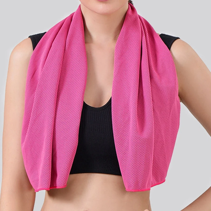 Ice Silk Towel Sports Instant Cooling Ice Towel Portable Outdoor Travel Fitness Running Swim Towel Silicone Bag