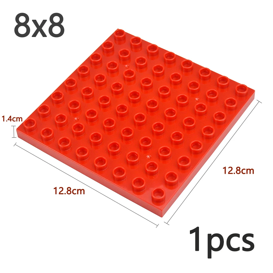 Double Sided Plate Big Dots Creative Large Particle Double Floors Building Block BasePlate Compatible Big Size Kid Toy Duploes