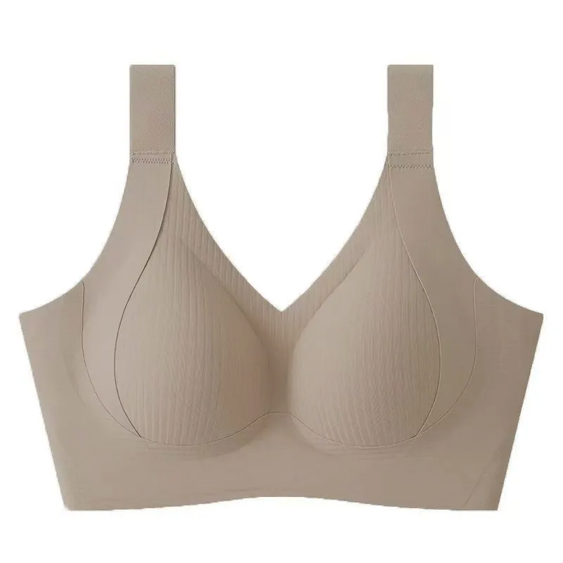 

Wireless Full Cup Bra Seamless Comfortable Supportive for Large Breasts Chest Adjustment Anti Shake Ideal for Flabby Underarm