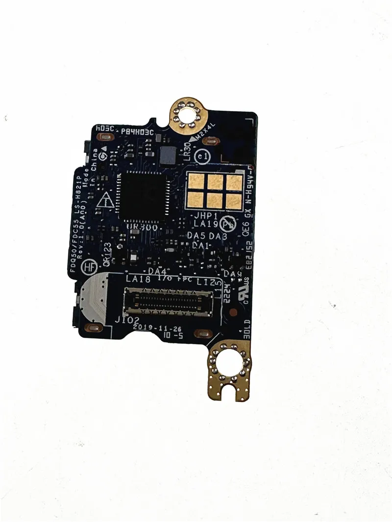 SD Card Reader Audio IO Small Board for Dell XPS 15 9510 9520 9530 Precision 5560 5570, PN: 4DV9Y 04DV9Y LS-H821P