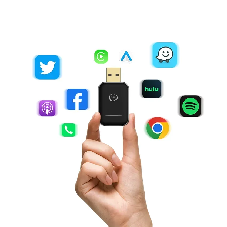 

In stock Mini Wireless Carplay Adapter Autos Netflix Access for Android Cars Auto Electronics Car Accessories