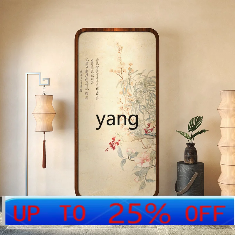 LHH Chinese Zen home screen partition household living room decoration mobile blocking tea room B & B solid wood seat screen